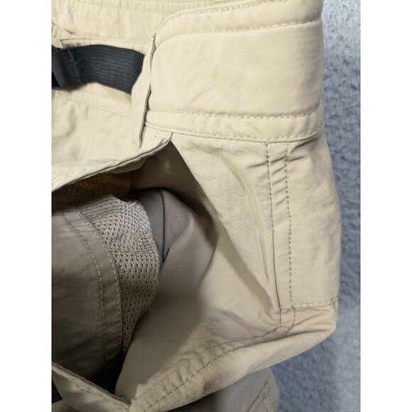 Eddie Bauer Travex Pants Mens 32x30 (Meas 31x28.5) Belted Cargo Hiking Beige - Picture 13 of 13
